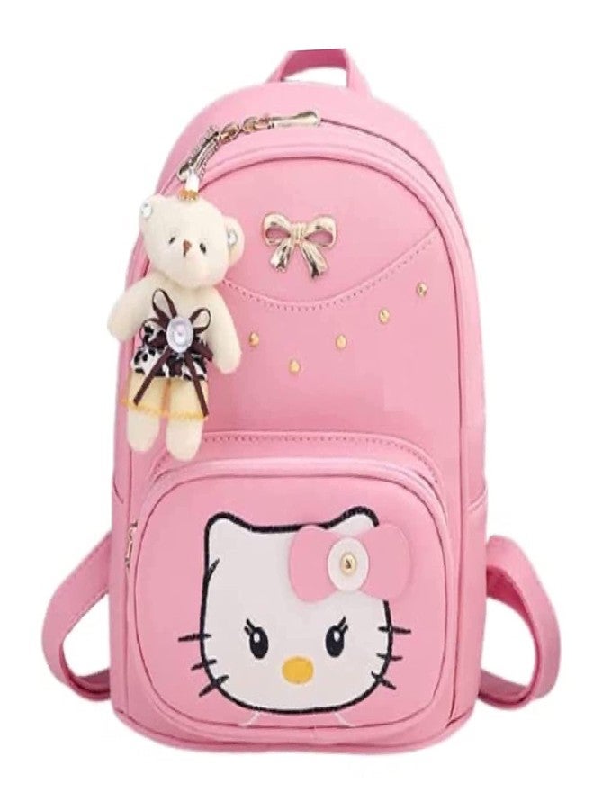 أليس طقم حقيبة ظهر جلدية صغيرة لطيفة من Alice Girls مكون من 3 قطع للنساء (لون وردي) - Image 5